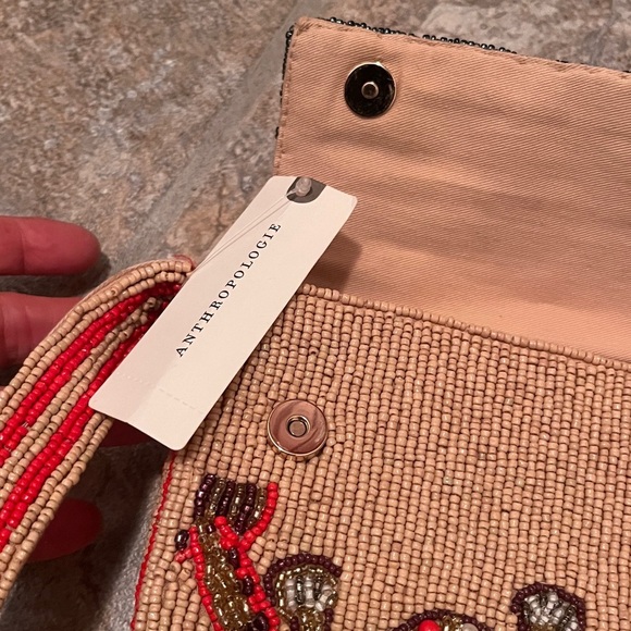 Anthropologie The Fiona Beaded Bag: Food & Drink Edition Mushroom NWT - Picture 13 of 16
